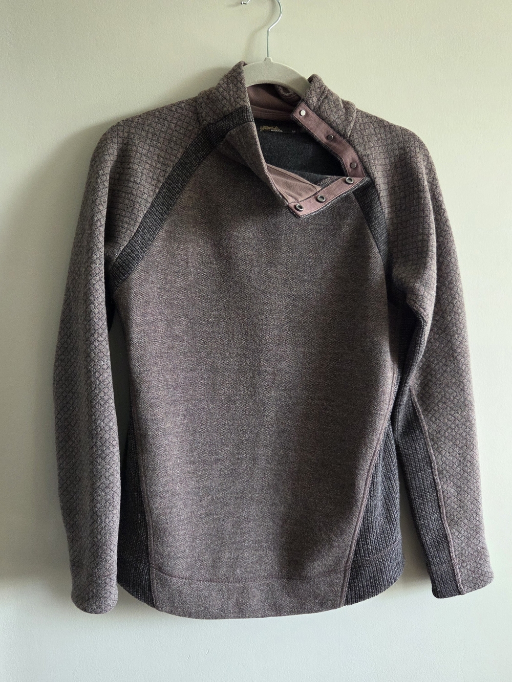 Prana Women's Mock Neck Sweater in Heathered Brown